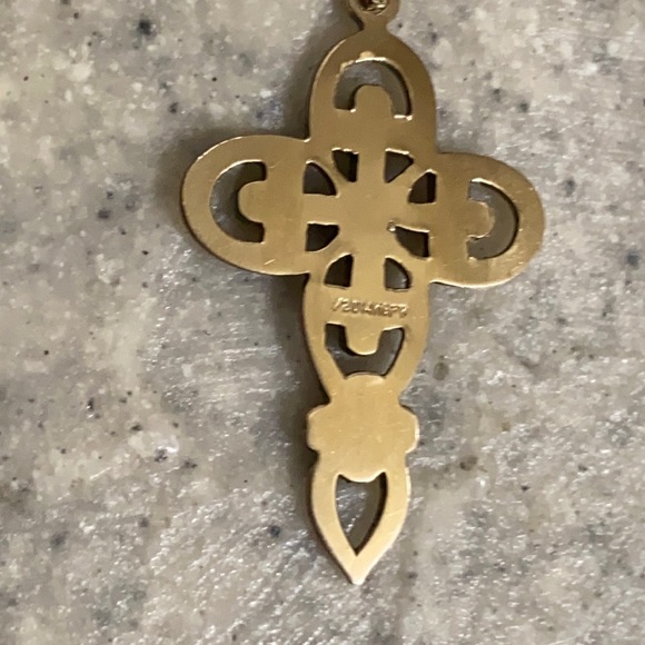 Vintage Religious 1/20 14K Gold Plated Cross Pendant - Picture 4 of 4